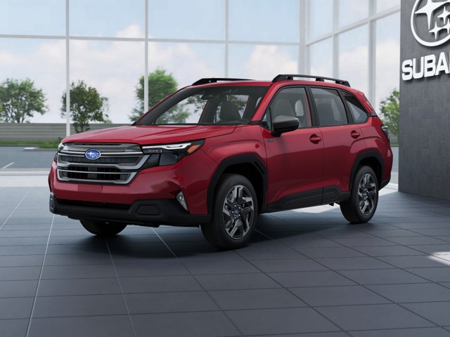 New 2026 Crimson Red Pearl Subaru Premium Hybrid image 2